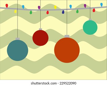 Christmas retro background with decoration