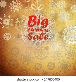 Christmas retro Big Sale template with copy space. EPS 10