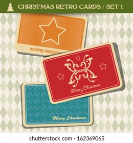 Christmas retro cards - set 1