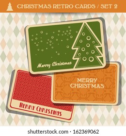 Christmas retro cards - set 2