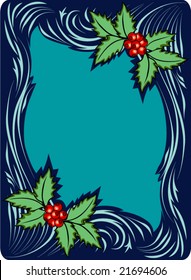 Christmas retro frame