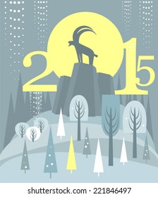 Christmas retro greeting card