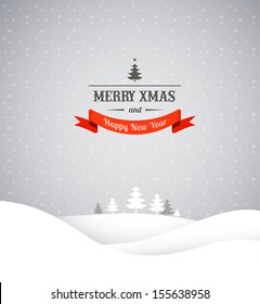 Christmas retro greeting card and background