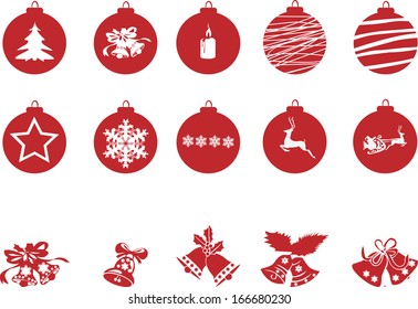 Christmas retro icons, elements and illustrations