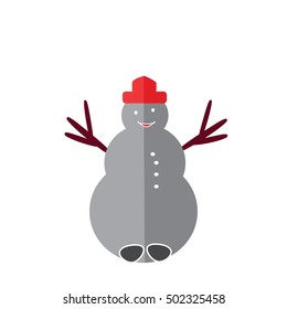 Christmas retro icons set.Vector illustration