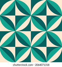 Christmas Retro Pattern in Green, Pink, Red and Beige, xmas vector pattern design, 60s and 70s retro aesthetic style