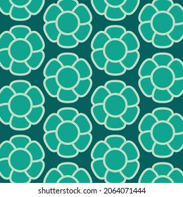 Christmas Retro Pattern in Green, Pink, Red and Beige, xmas vector pattern design, 60s and 70s retro aesthetic style