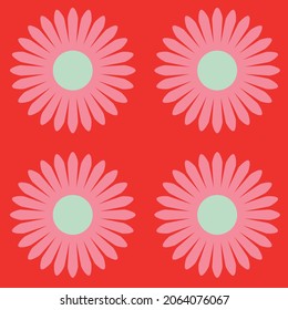 Patrón retro de Navidad en verde, rosa, rojo y beige, diseño de patrones vectoriales de navidad, estilo estético retro de los años 60 y 70