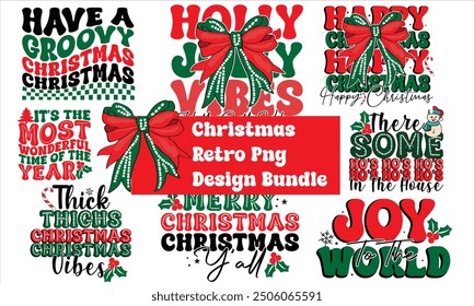 Christmas Retro PNG Design Bundle