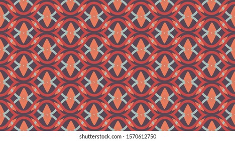 Christmas Retro Seamless Pattern. Geometric Fashion Fabric Print. Repeating Fashion Texture. Xmas Christmas Classic Delicate Geometry Design. Seamless Textile Pattern. Red
