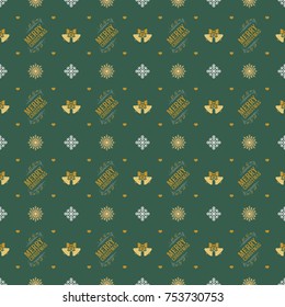 Christmas retro seamless pattern. Vector background for wrapping paper or greeting cards