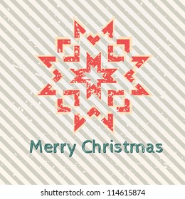 Christmas retro snowflake
