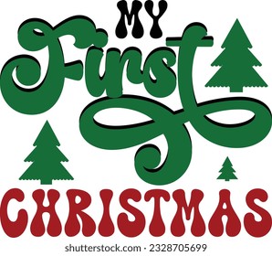christmas retro svg bundle and eps file