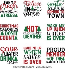 christmas retro svg design bundle and eps file