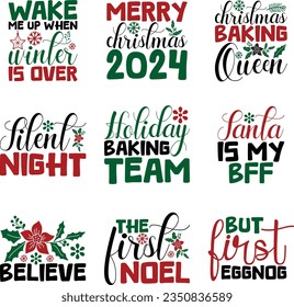 christmas retro svg design bundle and eps file