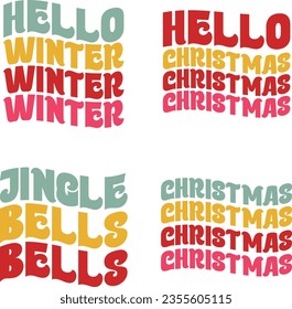 christmas retro svg design bundle and eps file