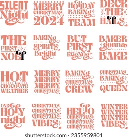 christmas retro svg design bundle and eps file