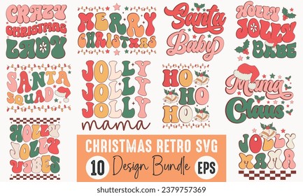 Christmas Retro SVG' Design Bundle