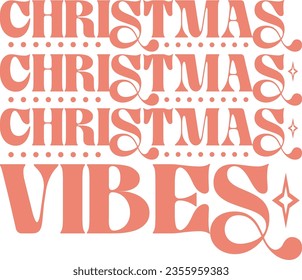 christmas retro svg design and eps file