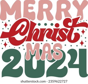 christmas retro svg design and eps file