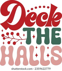 christmas retro svg design and eps file