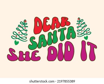 Christmas retro t-shirt design vector file