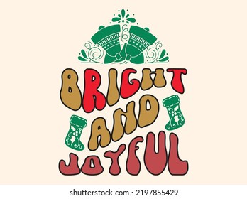 Christmas retro t-shirt design vector file