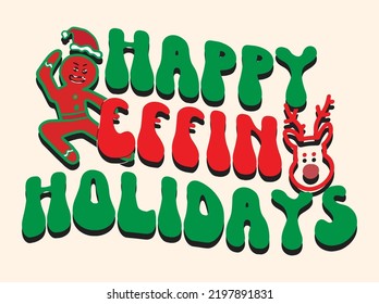 Christmas retro t-shirt design vector file