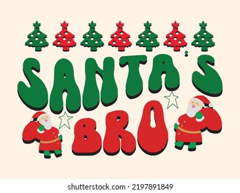 Weihnachtsretro-T-Shirt-Design-Vektordatei