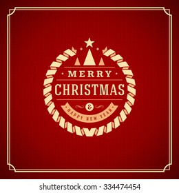 Christmas retro typography and ornament decoration. Merry Christmas holidays wish greeting card and vintage background. Happy new year message. Vector illustration. Christmas retro typography and ornament decoration. Merry Christmas holidays wish greeting card and vintage background. Happy new year message. Vector illustration.