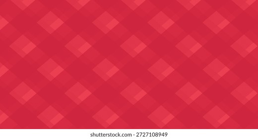 Weihnachtsrhombus nahtloses Muster. Weihnachtsrot karierte Textur mit goldener Linie. Abstraktes geometrisches Rautenmuster mit Argyle. Weihnachten Design Verpackung bg. Vektorgrafik einzeln auf rotem Hintergrund.

