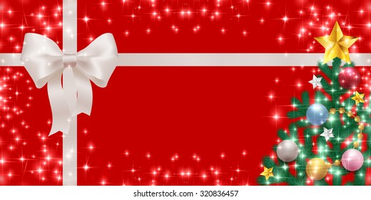 Christmas ribbon background