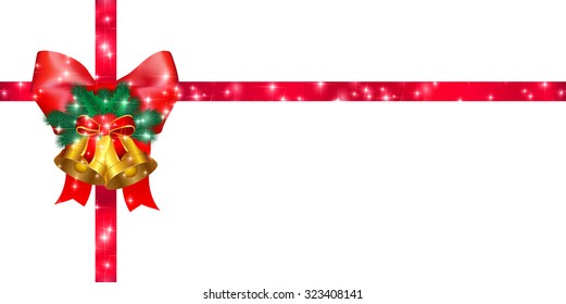 Christmas ribbon background