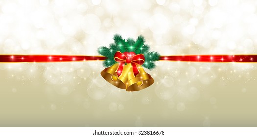 Christmas ribbon background
