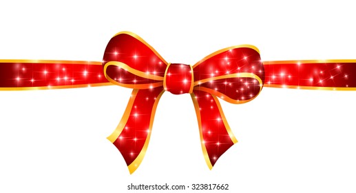 Christmas ribbon background