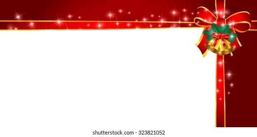 Christmas ribbon background