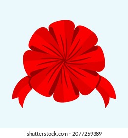 Christmas ribbon decoration banner vector