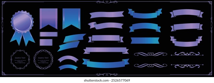 Christmas ribbon design decoration collection
