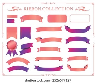 Christmas ribbon design decoration collection