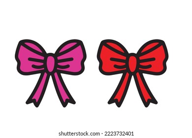 Christmas ribbon element design. christmas day vector illustration