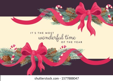 Christmas Ribbon gift background wallpaper