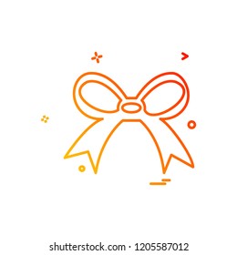 Christmas Ribbon icon design vector