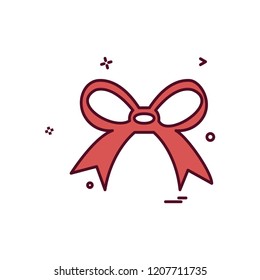 Christmas Ribbon icon design vector