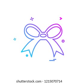Christmas Ribbon icon design vector