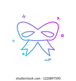 Christmas ribbon icon design vector