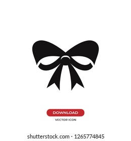 Christmas ribbon icon vector