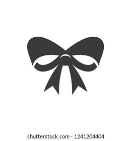 Christmas ribbon vector icon 