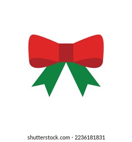 christmas ribbon vector icon gift festival season