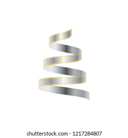 Сolored christmas ribbons banners