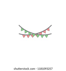 Christmas ribbons colored icon. Element of Christmas holiday colored icon. Premium quality graphic design icon. Signs and symbols collection icon for websites, web design